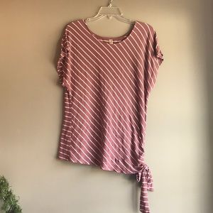 Mauve Striped Shirt